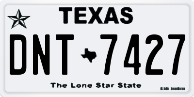 TX license plate DNT7427