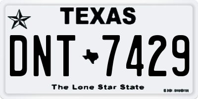 TX license plate DNT7429