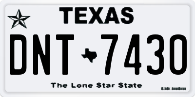 TX license plate DNT7430