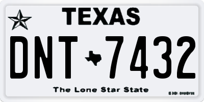 TX license plate DNT7432