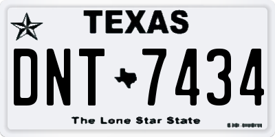 TX license plate DNT7434