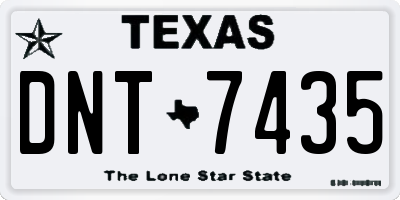 TX license plate DNT7435
