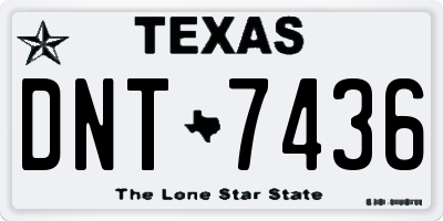 TX license plate DNT7436