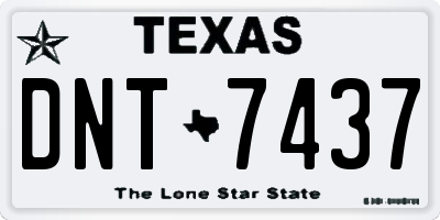 TX license plate DNT7437