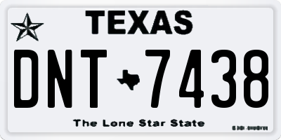 TX license plate DNT7438