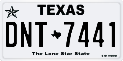 TX license plate DNT7441