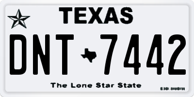 TX license plate DNT7442