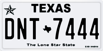 TX license plate DNT7444