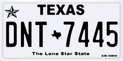 TX license plate DNT7445