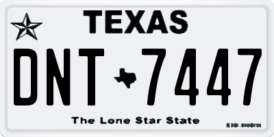 TX license plate DNT7447