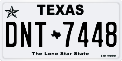 TX license plate DNT7448