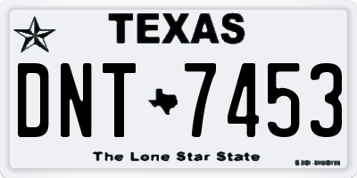 TX license plate DNT7453