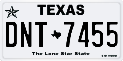 TX license plate DNT7455