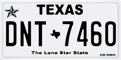 TX license plate DNT7460