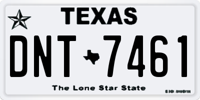 TX license plate DNT7461