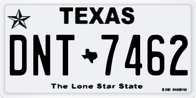 TX license plate DNT7462