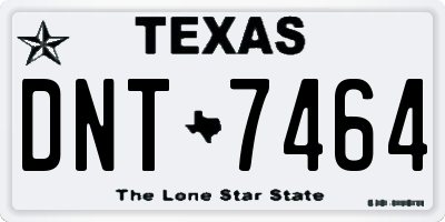 TX license plate DNT7464