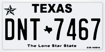 TX license plate DNT7467