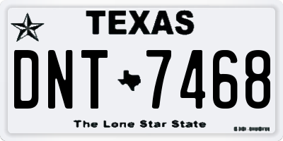 TX license plate DNT7468