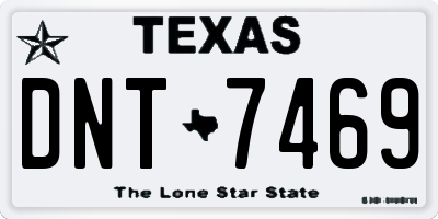 TX license plate DNT7469