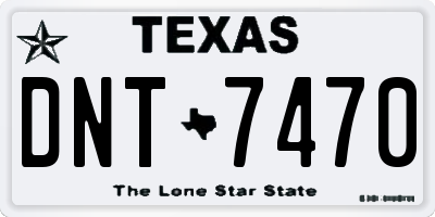 TX license plate DNT7470