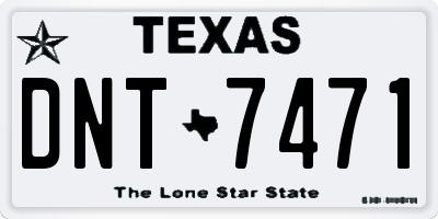 TX license plate DNT7471
