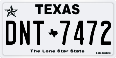 TX license plate DNT7472