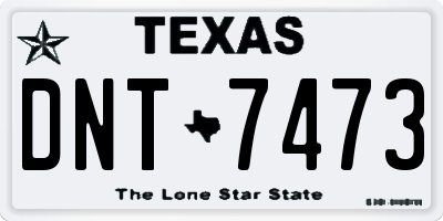 TX license plate DNT7473