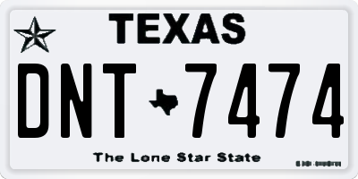 TX license plate DNT7474