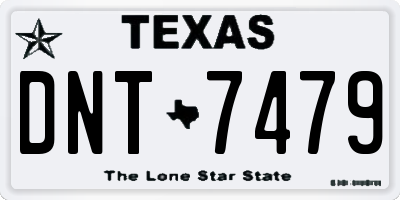 TX license plate DNT7479