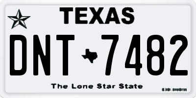 TX license plate DNT7482