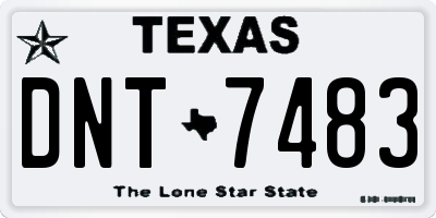 TX license plate DNT7483
