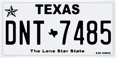 TX license plate DNT7485