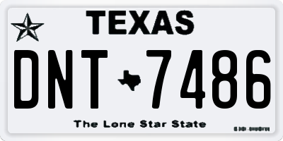 TX license plate DNT7486