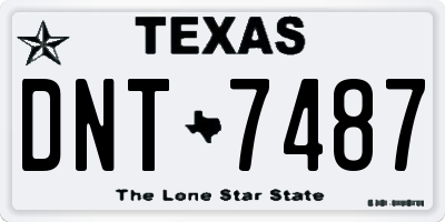 TX license plate DNT7487