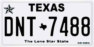 TX license plate DNT7488