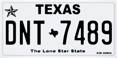 TX license plate DNT7489