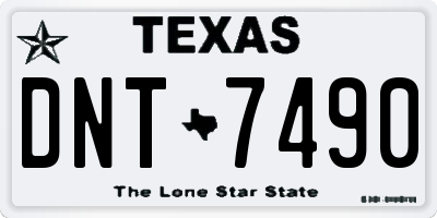 TX license plate DNT7490