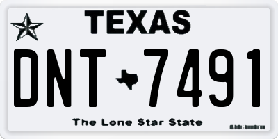 TX license plate DNT7491