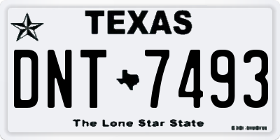 TX license plate DNT7493