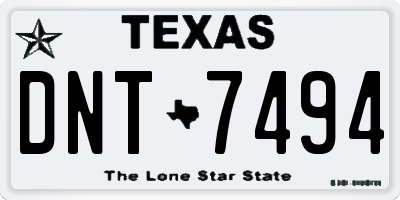 TX license plate DNT7494