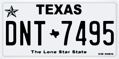 TX license plate DNT7495