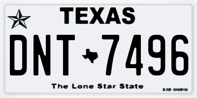TX license plate DNT7496