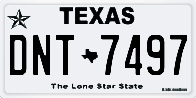 TX license plate DNT7497