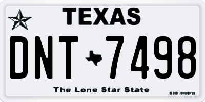 TX license plate DNT7498