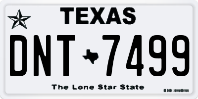 TX license plate DNT7499