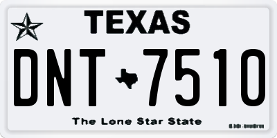TX license plate DNT7510