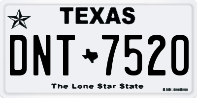 TX license plate DNT7520