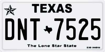 TX license plate DNT7525