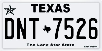 TX license plate DNT7526